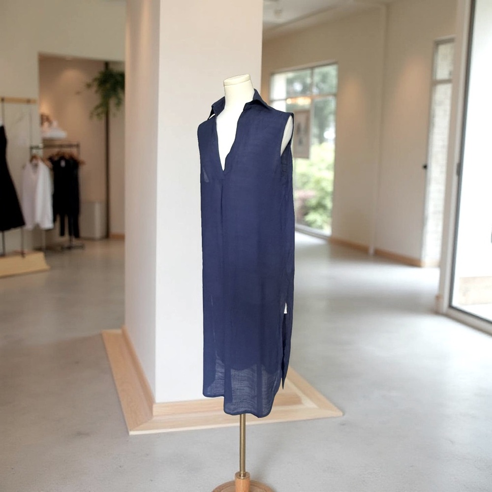 Women’s Cupshe Navy Blue Cover Up Dress! Small! - Picture 2 of 8